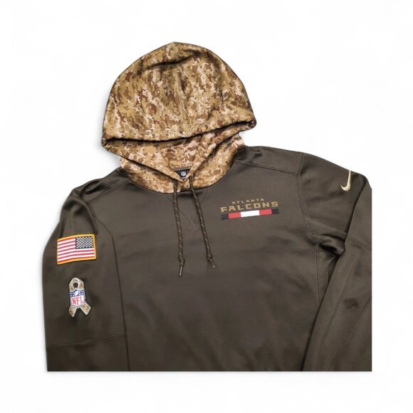 Nike Atlanta Falcons Hoodie Salute to Service Men XXL Dri-fit Sideline NFL - Picture 1 of 15